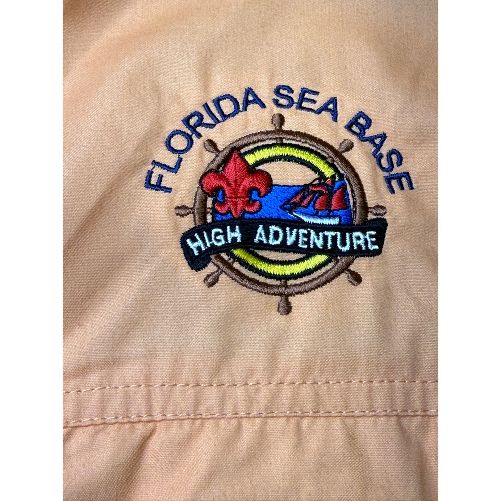 World Wide Sportsman Mens XL Fishing Shirt Florida Sea Base Orange Long Sleeve - Picture 4 of 9